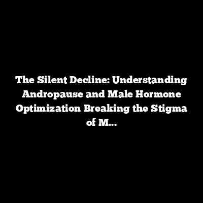 The Silent Decline: Understanding Andropause and Male Hormone Optimization